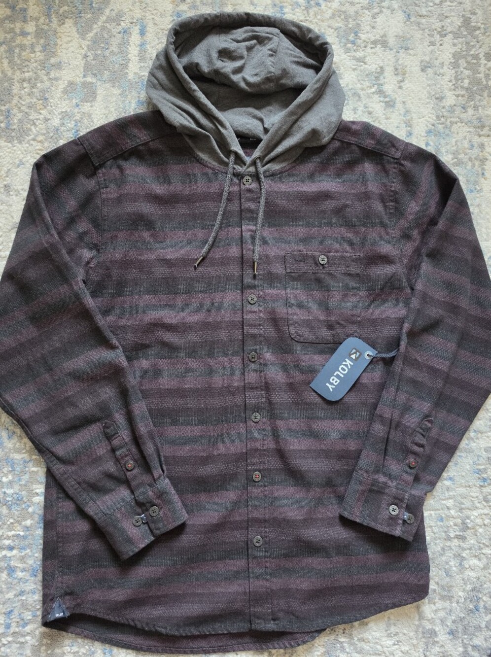 Kolby Men's Shirt Jacket With Hood NWT